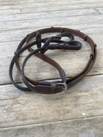 Platinum Small Pony Web Reins - Brown