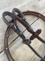 Platinum Small Pony Web Reins - Brown