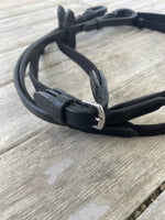 Platinum Small Pony Web Reins - Black