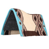 Fort Worth Navajo Felt Lined Saddle Pad - Chocolate/Turquoise