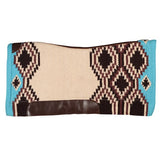 Fort Worth Navajo Felt Lined Saddle Pad - Chocolate/Turquoise