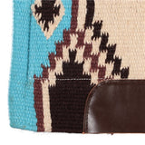 Fort Worth Navajo Felt Lined Saddle Pad - Chocolate/Turquoise
