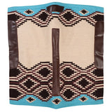 Fort Worth Navajo Felt Lined Saddle Pad - Chocolate/Turquoise