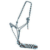 Fort Worth Rope Halter With Lead Chocolate/Turquoise