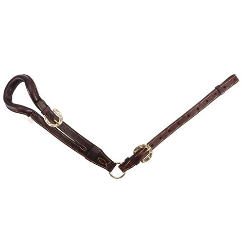 Rolled leather stockmans crupper with padded dock piece and brass hardware. Available in Pony and Full sizes. Help prevent saddles from slipping forward. 