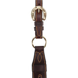 Rolled leather stockmans crupper with padded dock piece and brass hardware. Available in Pony and Full sizes. Help prevent saddles from slipping forward. 