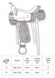 Syd Hill Crosby Barrel Western Saddle