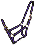 Blue Tag Striped Web Halter