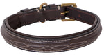 Cavallino Stitched Leather Dog Collar - Brown