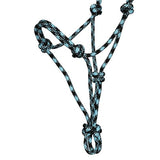 Fort Worth Rope Halter - Turquoise/Black with Lead
