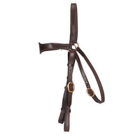 Stockmaster Shaped Brow Barcoo Bridle & Reins - Dark Brown