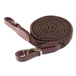 Cottonfields Roper Rein With Buckle Ends - Brown