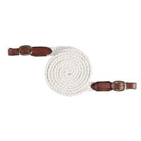 Cottonfields Roper Rein With Buckle Ends 7'6"/2.28M - White